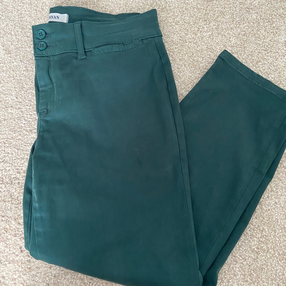 LILA RYAN Mary Straight leg Trouser ( stitch fix)size 10p ceop,  hunter green